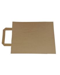 Draagtas Platte handgrepen KRAFT 100gr/m² BRUIN 36+22x26cm