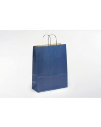 SAC PORTABLE POIGNÉES TORSADÉES BLEU