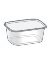 Barquette à charcuterie en PP à paroi lisse 802401519 - transparent - 108x82x30mm 150ml