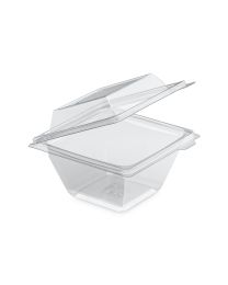 PET saladeverpakking met afscheurbaar scharnierdeksel FRESHIPACK FR250 - transparant - 111x106x71mm 250ml