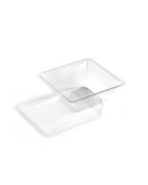 66010078 - Fond emballage salade RPET MINI SQUARE BOWLS SEAL transp 95x95x45mm 175ml-S11006