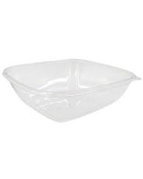 RPET saladeverpakking bodem SQUARE BOWLS - transparant - 175x175x65mm 1000ml