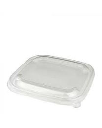 RPET dome deksel voor saladeverpakking SQUARE BOWLS - transparant - 175x175x18m