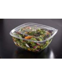 66030003 - Bodem saladeverp RPET SQUARE TUB BOWL transp 121x121x131mm 1000ml verzegelbaar