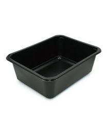 68100077 - Barquette scellable PP MAPTIPACK noire 187x137x63mm 1000ml lisse