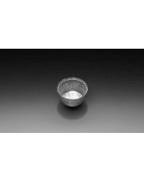 71000010 - Barquette en alu avec bord surélevé - argent - ø80x34mm 110ml