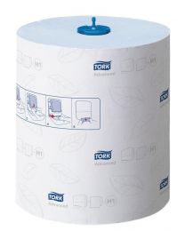 85000005 - Rouleau d'essuie-mains doux, 612 feuilles TORK H1 ADVANCED - bleu - 21cm x 150m