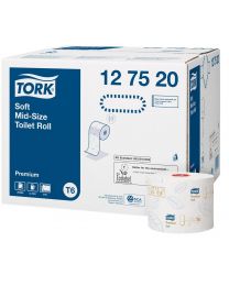 85200012 - Tork Premium Toilet Pap.compact rol. (10cmx90m) avec feuille bleue 2 plis - T6 -