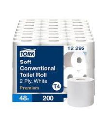 Tork Soft Conventional Toilet Roll 9,4cmx25m (200 feuilles) - T4 PREMIUM 2-plis