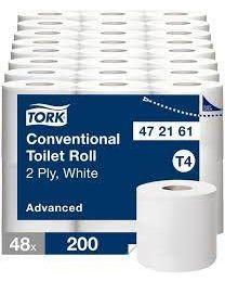 Tork Toiletpapier 2-lgs Wit (200 vel) - T4 Advanced