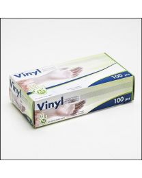 Handschoenen VINYL wit gepoederd