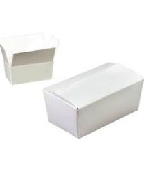 Ballotin en carton pour 2 pralines - blanc - 65x37x33m