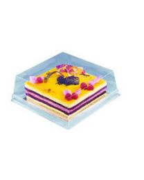 62030095 - RPET patisseriedeksel ventilerend DESIPACK DS19H45 - transparant - INT 190x190x45mm