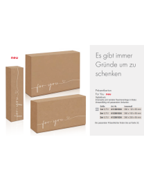 Kartonnen geschenkdoos voor 3 flessen (0,75cl of 1l) For You- 360x250x95mm