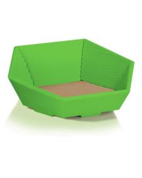 PANIER CADEAU HEXAGONAL VERT