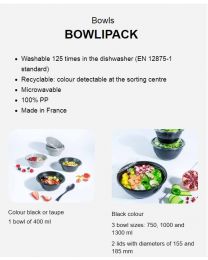 Bowlipack Wave Design bowl réutilisable 1300 ml