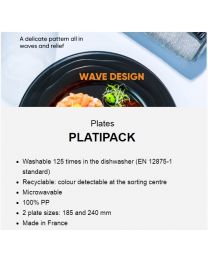 Platipack Wave Design assiette réustisable 240 mm - ARREUSE240N